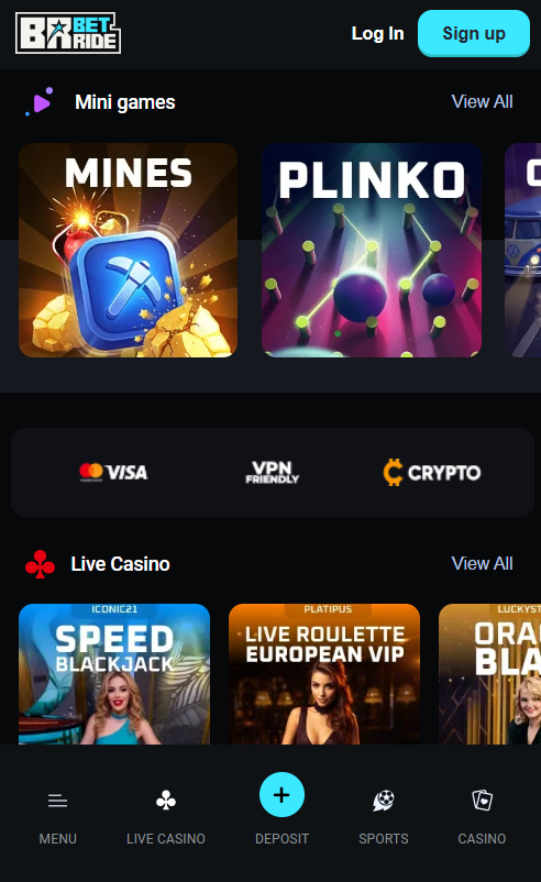 Betride Casino mobile